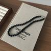 Red Black Beaded Auspicious Necklaces for Women Chinese Glass Beads Necklace Exquisite Elegant Choker Jewelry Accessories
