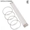 10Pcs Wire Rope Outdoor Hiking Wire Keychain Cable Key Ring Wire Lock Key Chain Stainless Steel