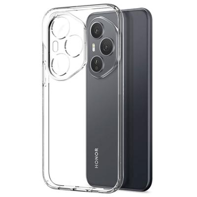 NORTHJO Для Honor 400 Pro 5G (Глобальный) Мягкий прозрачный чехол из ТПУ с защитным стеклом для экрана