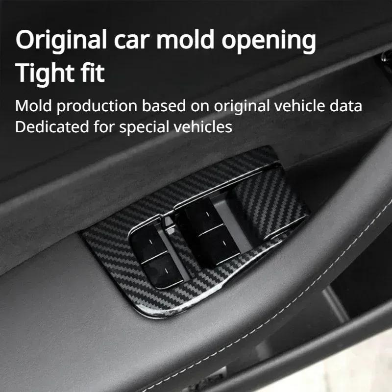 For Tesla Model Y/3/3+ Highland Window Lifter Switch Buttons Cover Trim Frame Button Stickers 2017-2024 Car Interior Accessories
