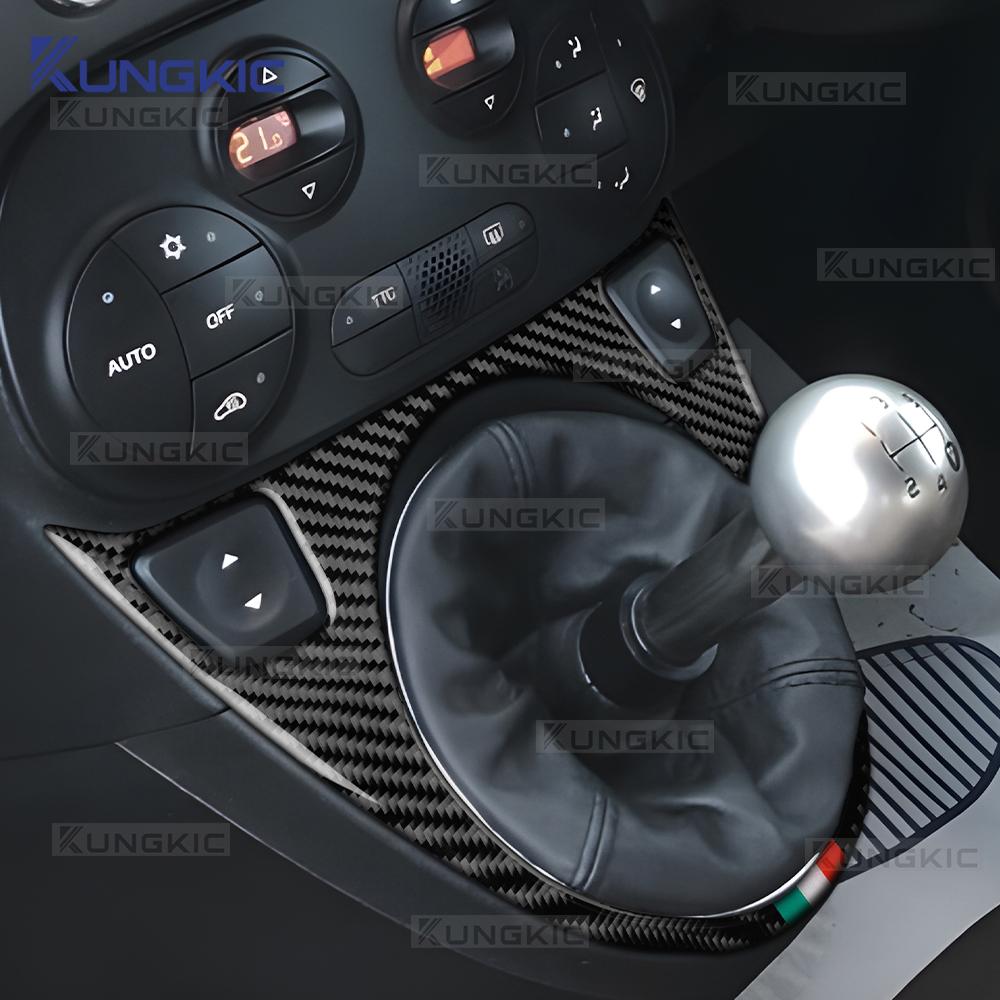 Carbon Fiber Gear Shift Collar for Fiat 500 2008-2015 & Abarth 595 695 595C 695C 2012-2015 AT MT