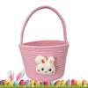 Детская пасхальная корзинка, ведерко для мягких угощений для мальчиков и девочек, пустая корзинка в виде зайчика с ручкой для малышей, игра в поиск пасхальных яиц, мешочек для конфет и вечеринка.