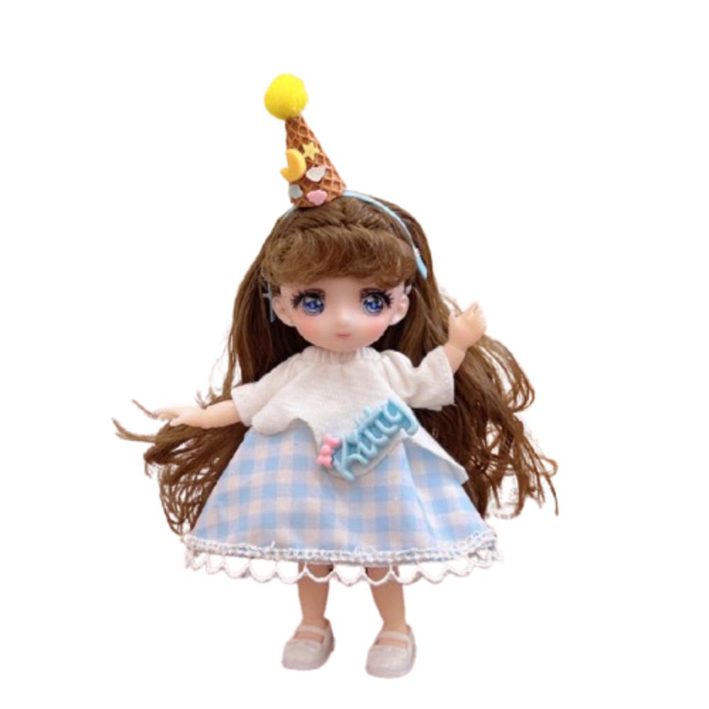 Ball Jointed Body 16cm Doll Clothes Set Movable Joint Chinese Style Skirt  Babies