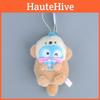 Fish Hanton Ugly Cross Dressing Otter Hold Shell Plush Pendant Keychain Doll