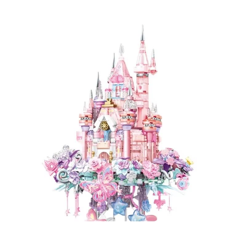 Flower Yan Castle Patchwork Assembly Building Blocks Toy Girls And Children To Send Gifts