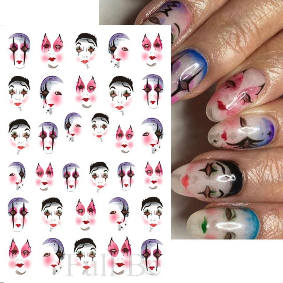 Летние цветочные и лиственные наклейки-водные слайдеры для дизайна ногтей в зеленом цвете