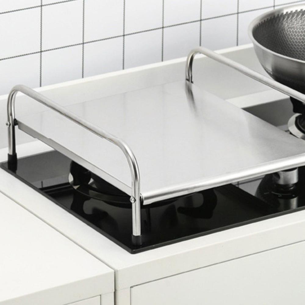Stainless Steel Electric Stove Stand Silver Stove Top Organizer Kitchen Countertop