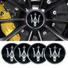 JD Auto 56mm 2.2" Emblem Badge Sticker Wheel Hub Cap Center Cover ABS Material (Compatible with Maserati Black)