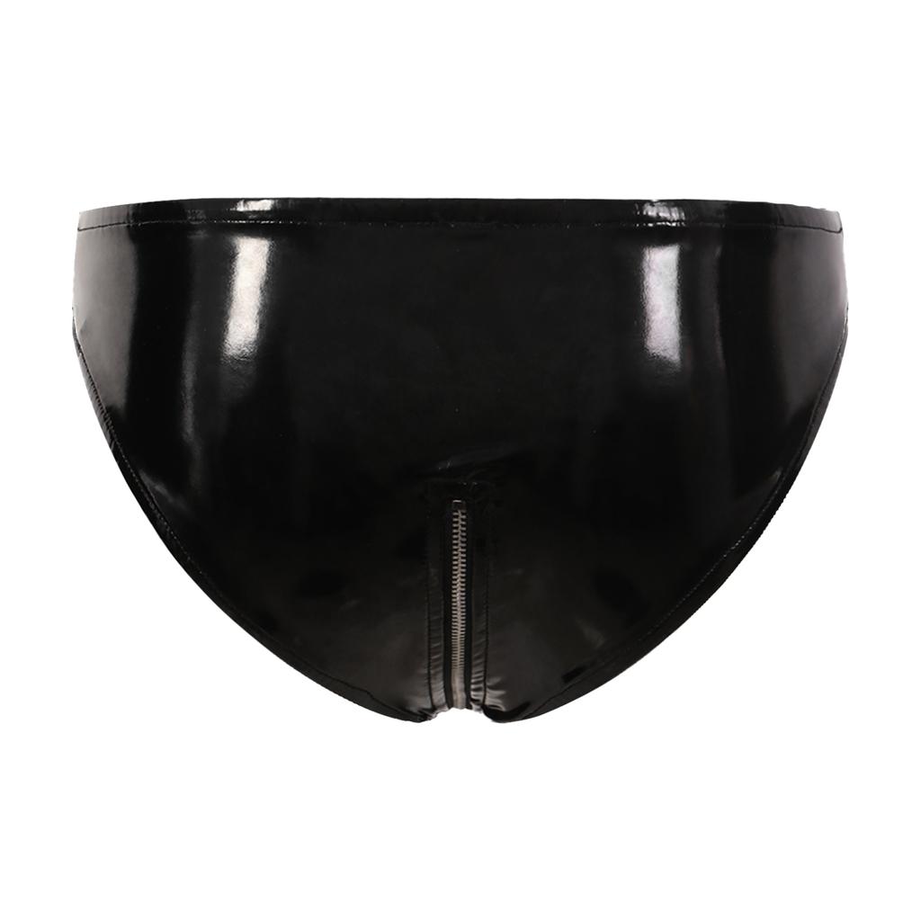 Women's Faux Leather Zipper Hot Pants Clubwear Dance Mini Booty Shorts