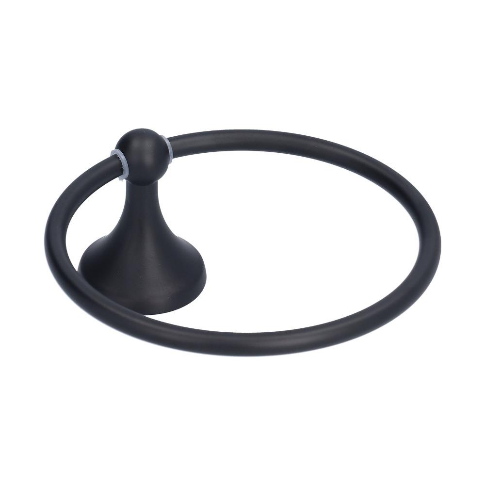 Black Towel Ring Stainless Steel Towel Rack Hand Towel Holder Bathroom Kitchen Washroom