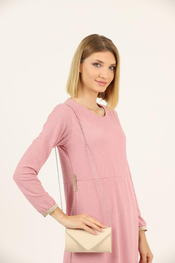 Women's Stylish and Useful Evening Dress Bag Cream Soft Evening Dress Bag Portfolio Clutch Bag