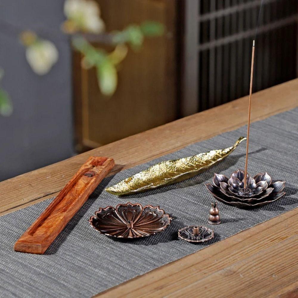 2/3 Layer Incense Stick Holder 6 Holes Incense Burning Tray Lotus Aromatherapy Stand  Temples Use