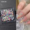 Xiaomi 6Grid Acrylic Mermaid Round Beads Nails Art Decoration 3D Crystal Teardrop Colorful Jewelry Charms Kawaii Ornaments Accessories