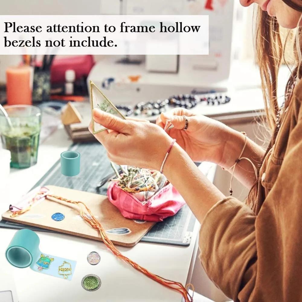 3 рулона бесшовной клейкой бесшовной эпоксидной ленты 5 м DIY технологическая лента УФ-краска для бумаги из смолы высокой вязкости цвета нежно-голубой