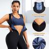Women's Short Sleeve Sauna Sweat Suit with Tummy Control Waist Belt