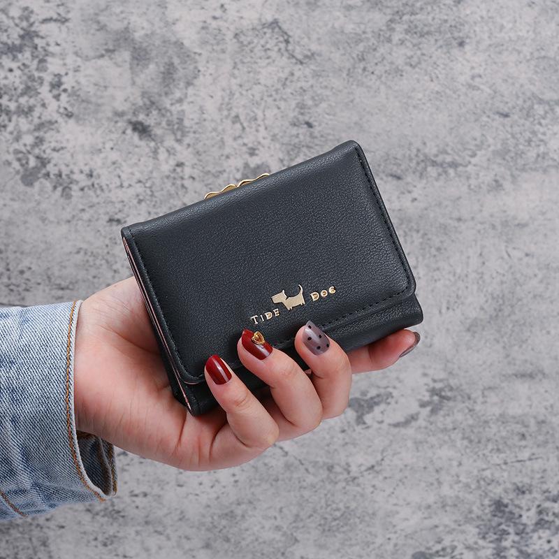 Женский короткий кошелек 2020 года — простая мода, студенческий стиль, японский и корейский кошелек из искусственной кожи для монет