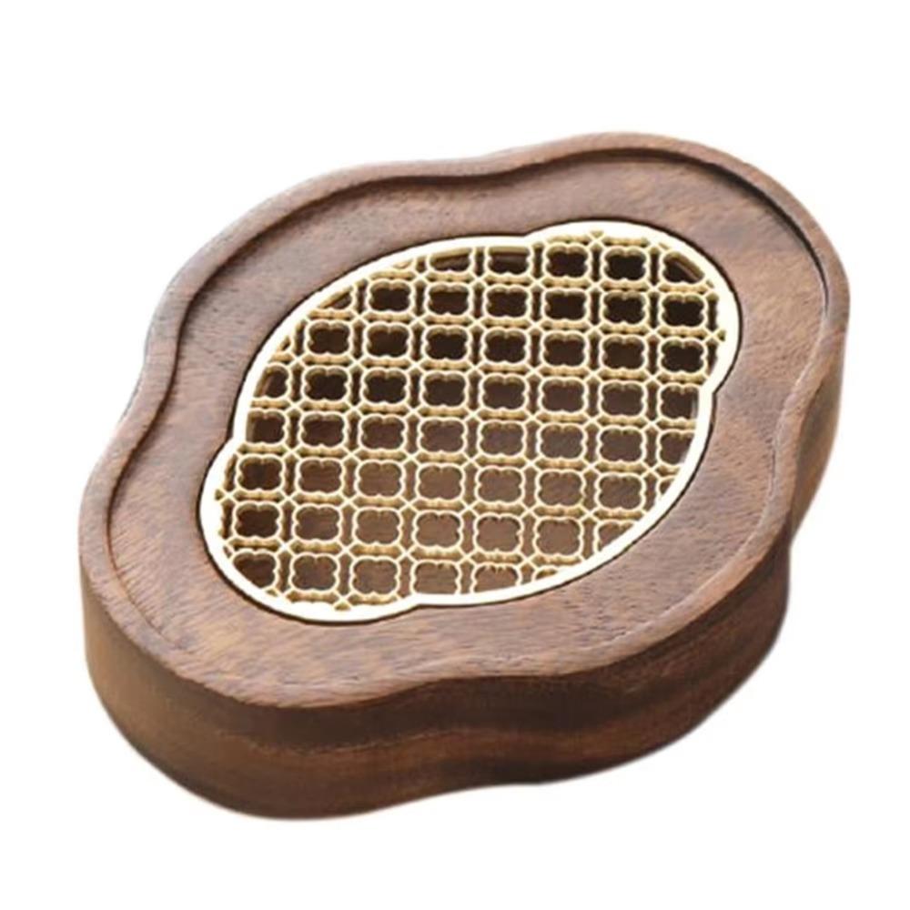 Walnut Wood Bearing Wood Tea Tray Water Storage Detachable Dry Brewing Tea Table Drainage Hollow Out Teapot Drain Plate