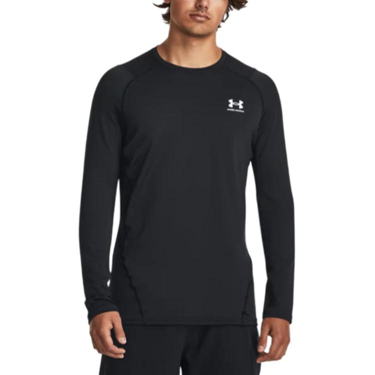 Under Armour Мужская футболка с длинным рукавом ColdGear® Fitted Crew Черный 1366068-002