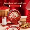 New Year Special: Disposable Red Paper Plates for Snacks and Fruit