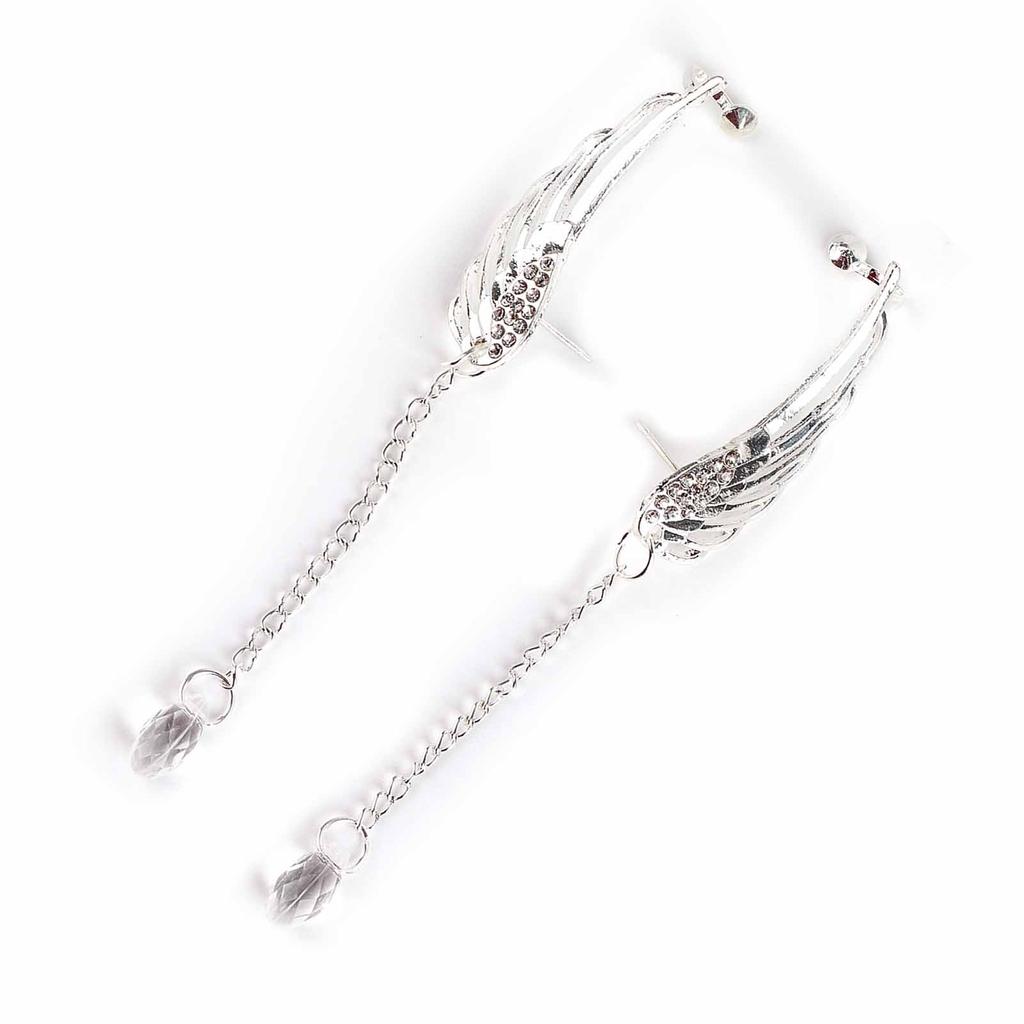 1 Pair Wing Earring Tassel Ear Ring Stud Decoration Women Accessory for Party Dating