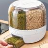 1 шт. 6 кг вращающийся на 360 градусов дозатор риса герметичный диспенсер для сухого зерна влагостойкий кухонный контейнер для еды ящик для хранения