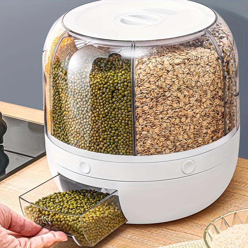 1 шт. 6 кг вращающийся на 360 градусов дозатор риса герметичный диспенсер для сухого зерна влагостойкий кухонный контейнер для еды ящик для хранения