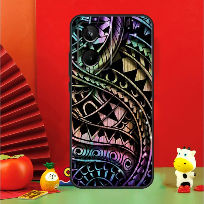 Maori Samoan Polynesian Tribal For Realme 15 Pro GT7 GT6 10 11 12 13 14 Pro Plus C65 C67 C63 C61 C55 C51 C53 C35 C75 Case