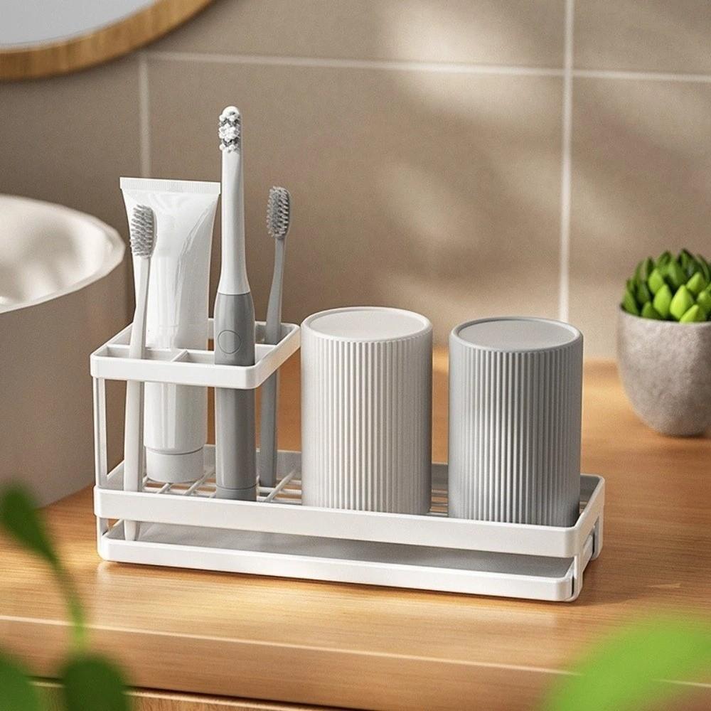Multifunctional Toothbrush Holder Rust-Resistant Toothpaste Holder New Bathroom Organizer Bathroom