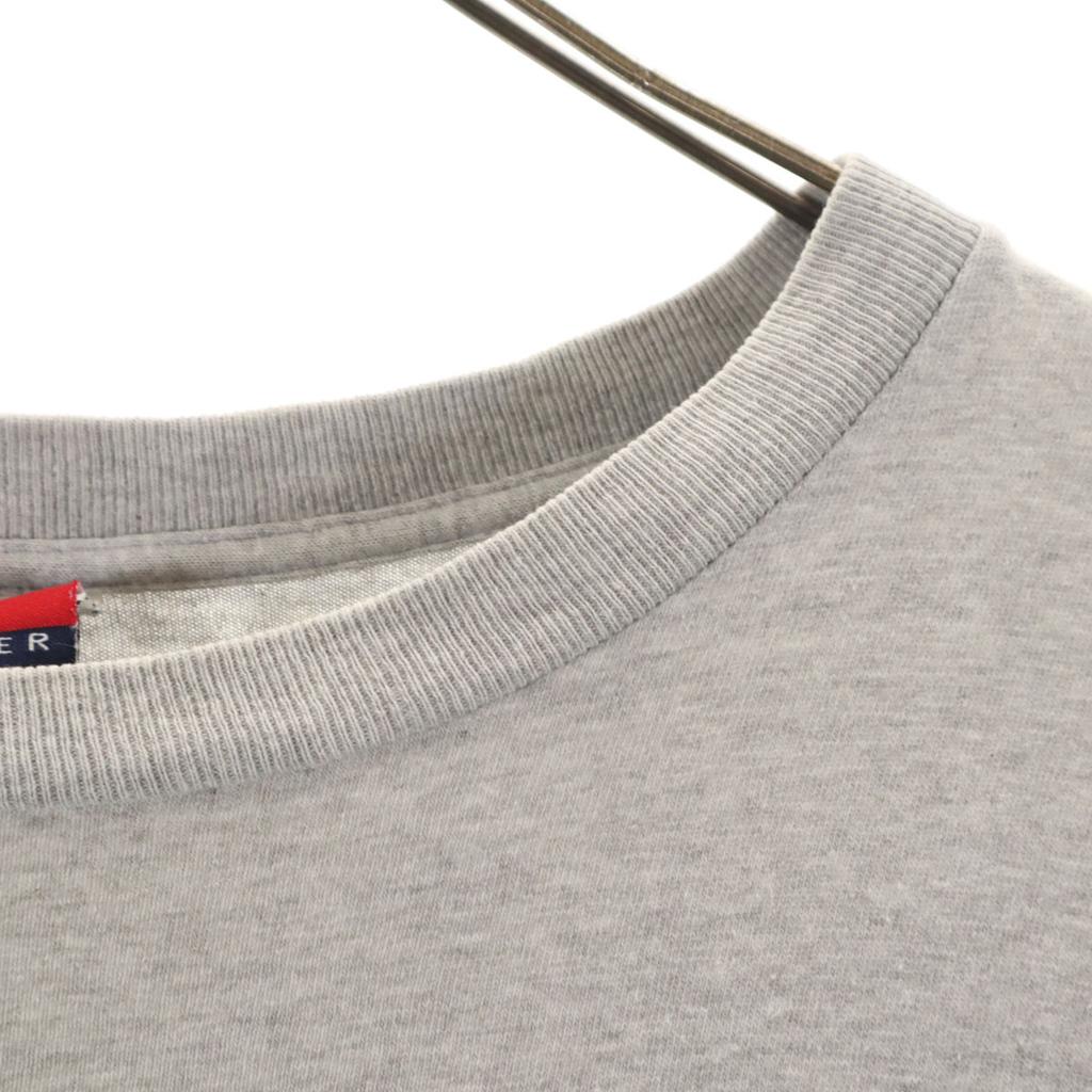 Tommy Hilfiger 90-е Сделано в США Старая футболка с принтом на спине L серый Мужская Б/У
