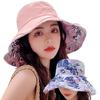 Двусторонняя летняя шляпа от солнца УФ с широкими полями Стильная шляпа01 [saliwind] Женская шляпа, Защита, Срез, Шляпа, Ремешок, Хлопок, Поля, Эффект, 56-58 см,
