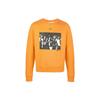 Off-White Spray Print Crewneck Long Sleeve Sweatshirt Regular Fit Men Sweatshirt Orange OMBA025R20E300151910