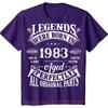 40th Vintage Legends Born In 1983 40 Years Old T Shirts Graphic Cotton Streetwear Short Sleeve Birthday Gifts