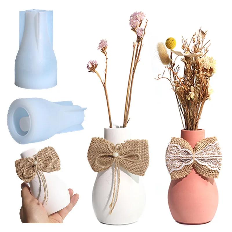 DIY Горшок для цветов Craft Силиконовая форма для заливки эпоксидной смолой Ручная работа Бетонная ваза Инструмент для изготовления украшений для домашнего декора