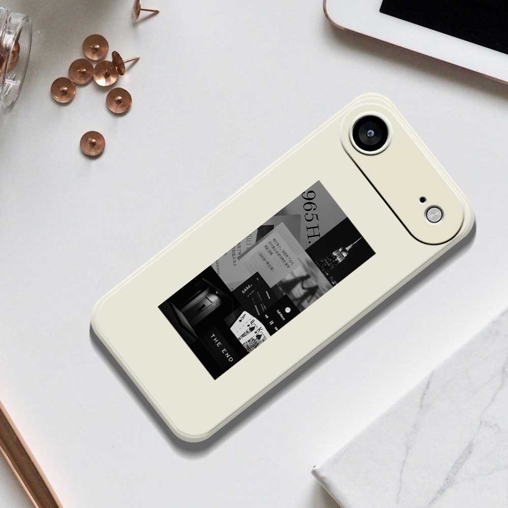 For iPhone 17 Air Case Stitching Photos Pattern Printing Straight Edge TPU Phone Back Cover