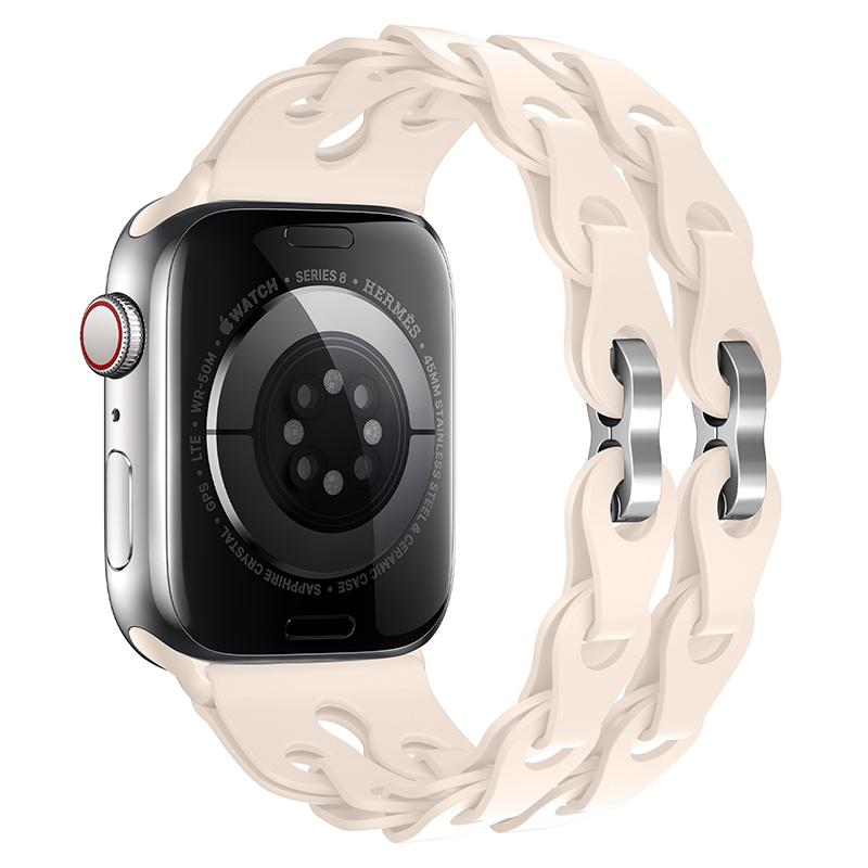 Силиконовый ремешок для Apple Watch band 45мм 44мм 49мм 40мм 41мм 38мм 42мм ремень correa Браслет iWatch ultra 2 Series 9 8 7 6 5 3 Se