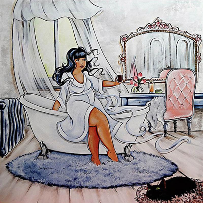 5D алмазная живопись мультфильм сексуальные женщины полный круглый толстые дамы вышивка алмазная мозаика изображение стразы Декор подарок