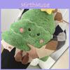 Soft Smiling Christmas Tree Plush Cushion With Pp Cotton For Cozy Decor Home