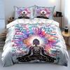 Namaste Yoga Meditation Design Bedding Duvet Cover Set Duvet Cover Pillowcases  (1*Duvet Cover 2*Pillowcases, without duvet insert)