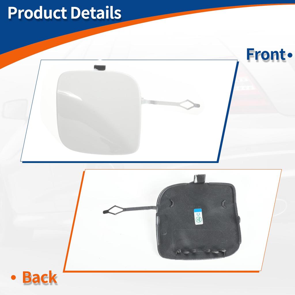 ACROPIX Front Car Bumper Toe Hook Cover Cap for BMW 1 Series F20 LCI Sedan and F21 LCI Wagon Pure 1 Piece (2015-2018), White,