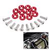 20pcs Fender Washers M6 Bolts License Plate Bumper Washers Screws M6 Bolts Decorative Gasket Bolts Red