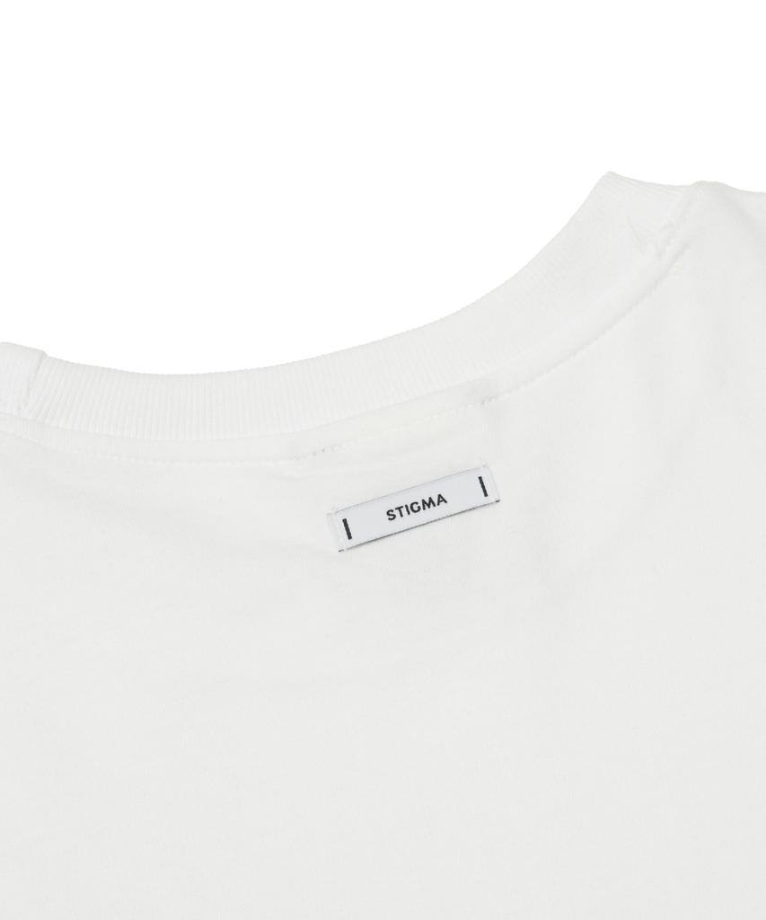 STIGMA Camouflage Pocket Semi-Oversized T-Shirts White