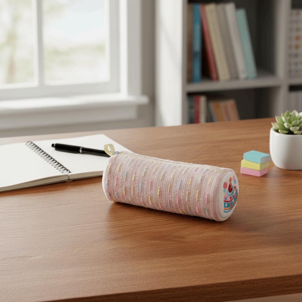 Floral Pattern Pencil Bag Soft Material Stationery Bag Sweet Cartoon Pencil Case Back to School