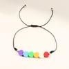 2Pcs Boho Charm Rainbow Heart Bracelet Adjustable Friendship Braided Bracelet  Friends