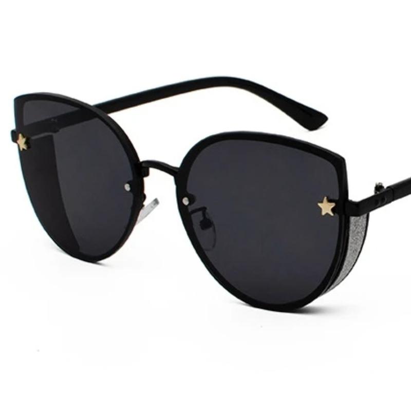 Сексуальные женские солнцезащитные очки «кошачий глаз» высокого качества, модные брендовые солнцезащитные очки без оправы, женские солнцезащитные очки óculos, винтажные