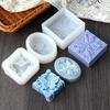 3D Square Relievo Butterfly Flower Silicone Soap Mold DIY Handmade Aromatherapy Gypsum Candle Soap Making Mould Craft Gifts