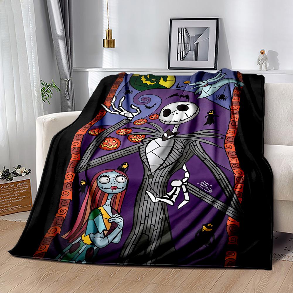 Christmas Nightmare Blanket Comfortable Great for Bedding Office Chair Sofa for All Occasions Playful Design Birthday Christmas Gift Blanket