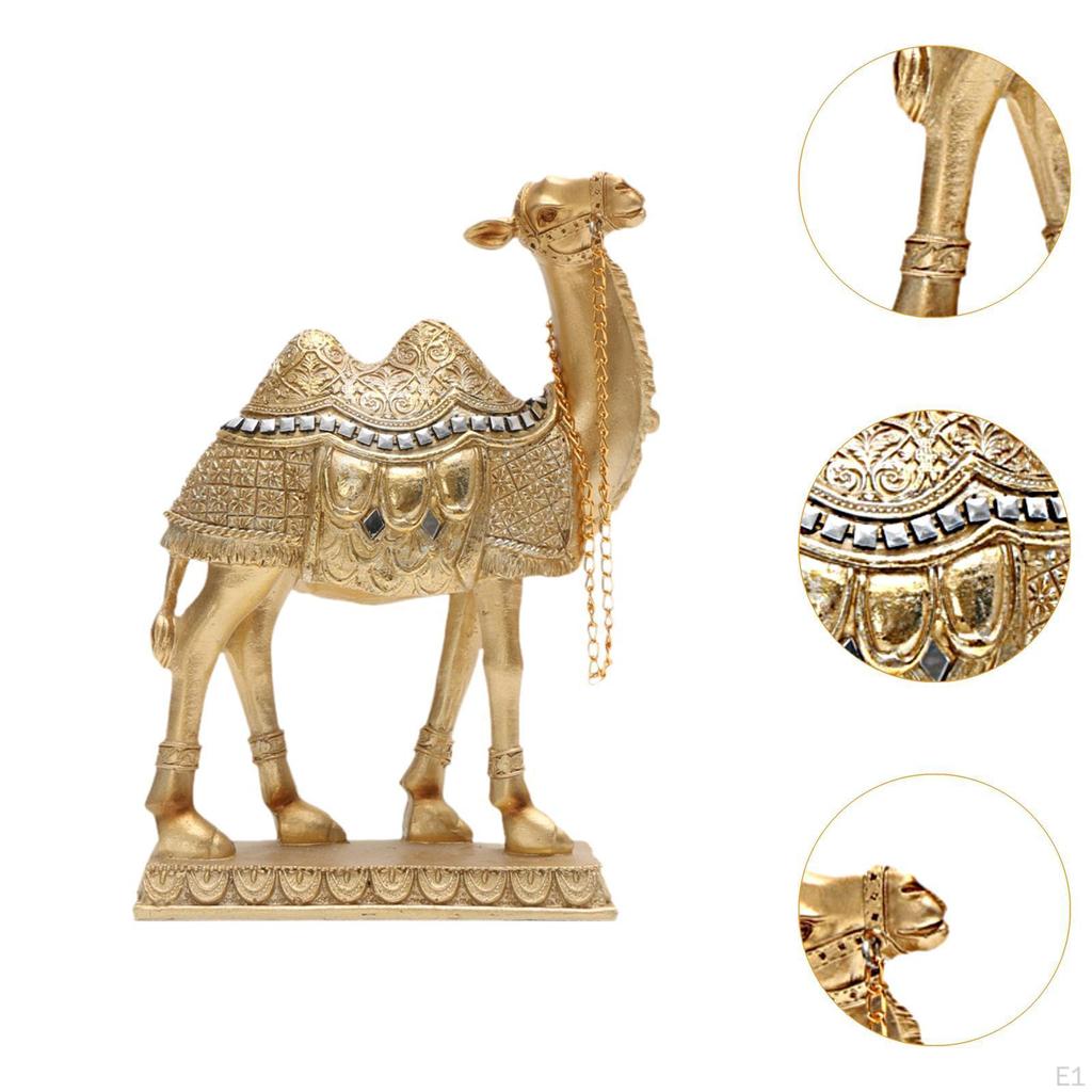 Camel Statue Animal Figurine Centerpiece Home Decor Art Crafts Middle Eastern Ornament Resin