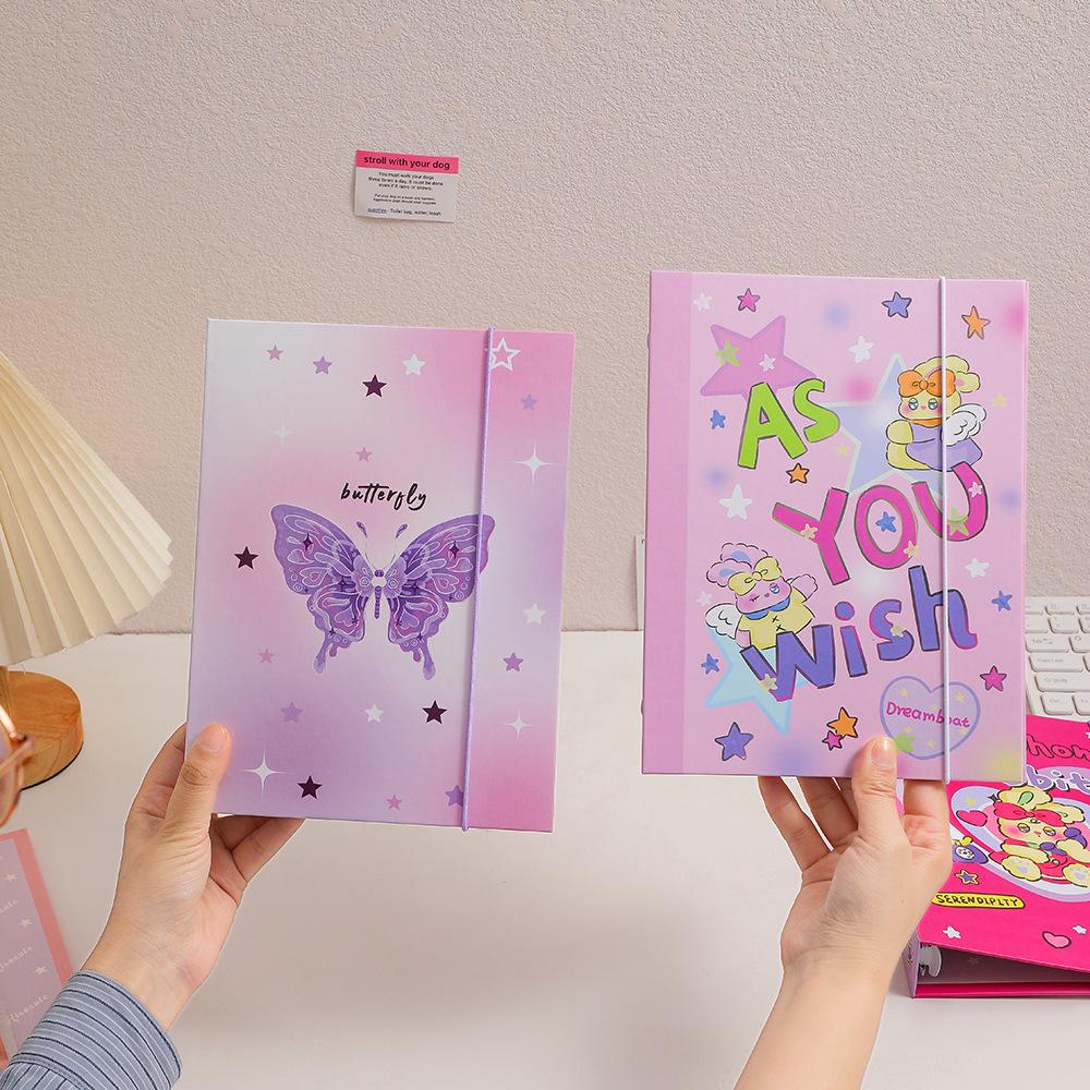 Cute A5 Butterfly Kpop Photocard Holder DIY Binder Photocards Idol Photo Album Photo Collect Book Photocard Binder Scrapbook