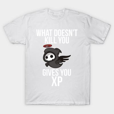 Женская футболка с принтом T Top What Doesnt Kill You Gives You Xp, игровая, видеоигра, Харадзюку, Каваи, летняя, с коротким рукавом, женская футболка, топ
