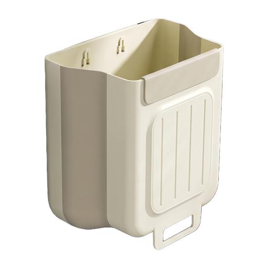 Foldable Garbage Container Cabinet Mounted Trash Bin, Compact Hanging Can, Kitchen Waste Bin Space Saving for Bathroom Office And Small Collapsible